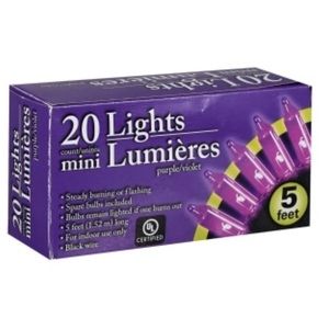 Mini Purple 20ct Halloween Lights 5’ NWT